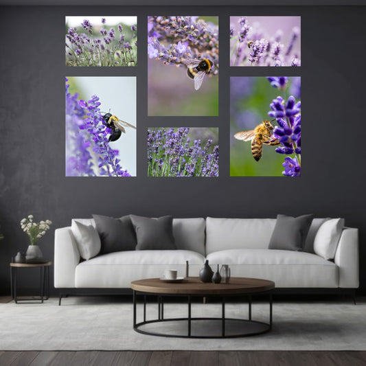 Medium 6 Piece Puzzle Feature Canvas Combo on a wall