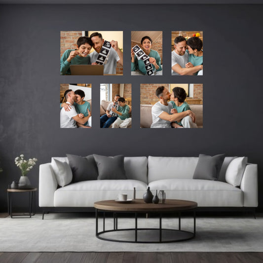 Large 6 Piece Feature Canvas Combo on a wall