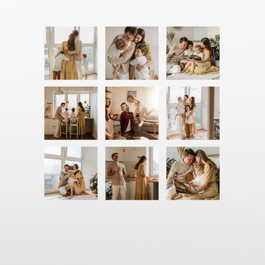 9 Piece Square Fridge Magnet Photo Set 15cm