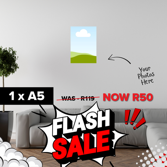 Flash Sale – 1 x A5 Personalised Canvas