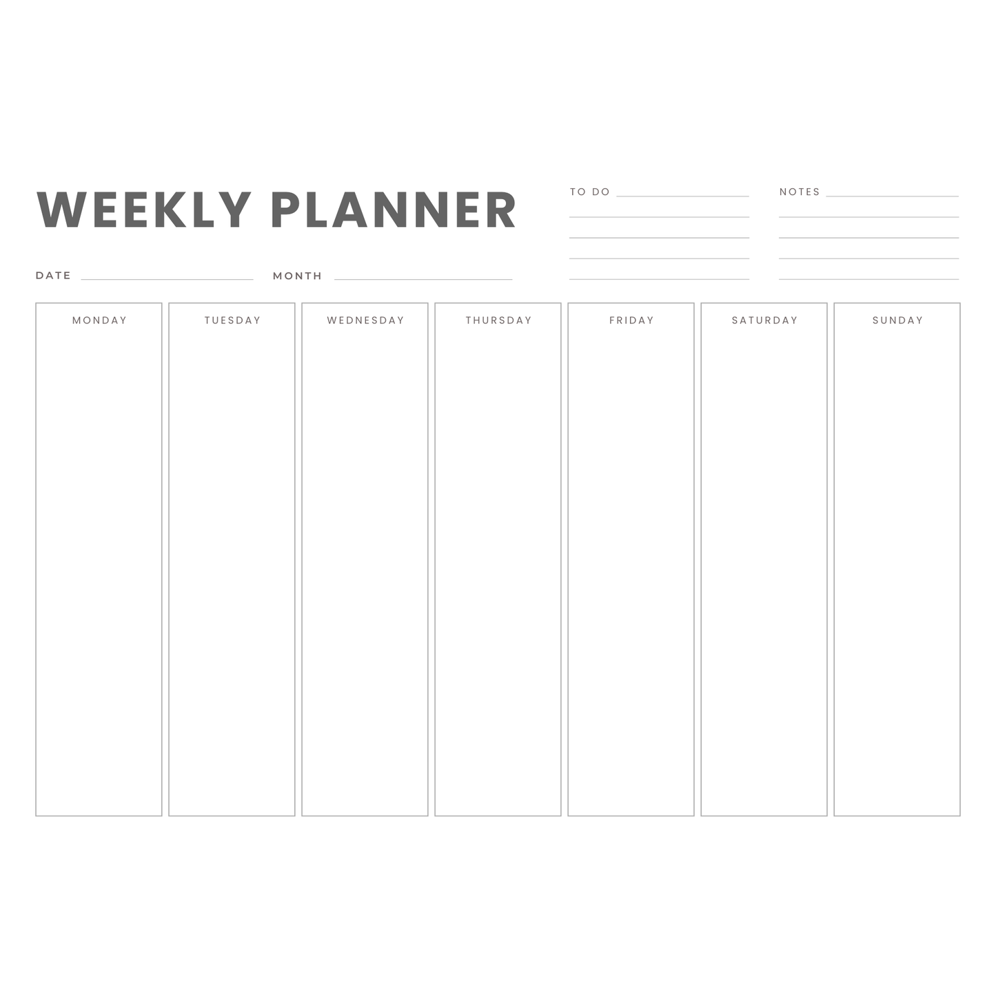 Magnetic Weekly Planner - A3