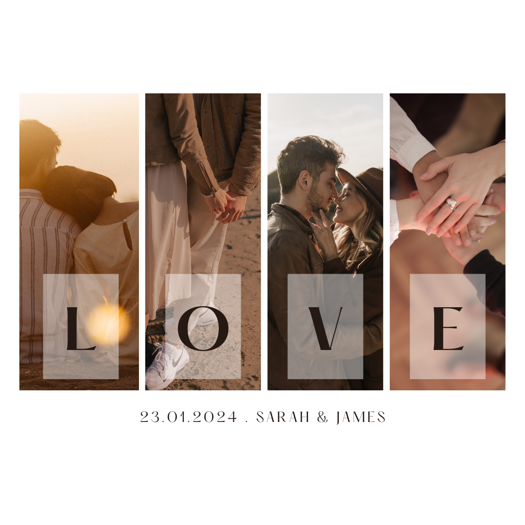 Beautiful Love Collage Canvas