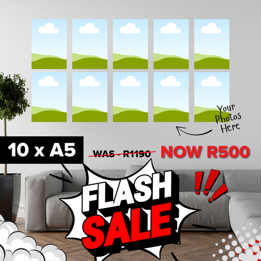Flash Sale – 10 x A5 Personalised Canvas