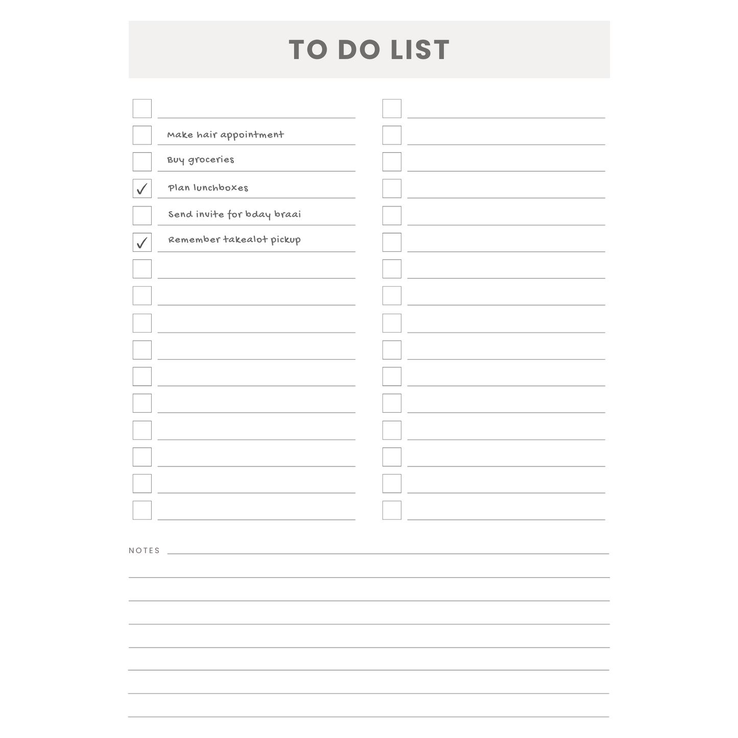 Magnetic To-Do List - A4