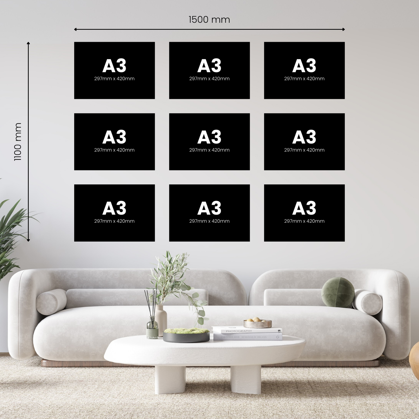 9 x A3 Feature Canvas Combo
