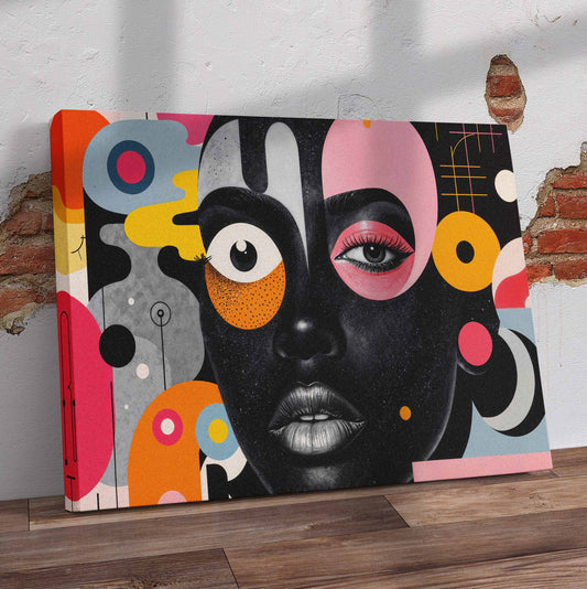 Abstract Colourful Women Pre-Printed Canvas