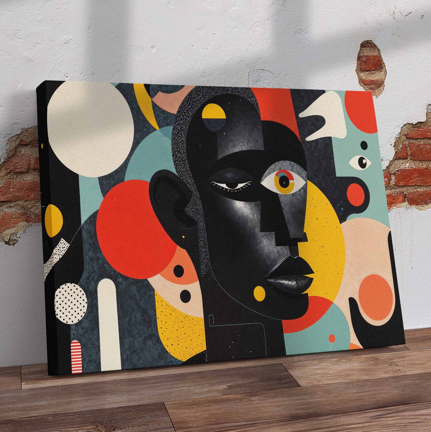 Abstract Women with Eyes Pre-Printed Canvas