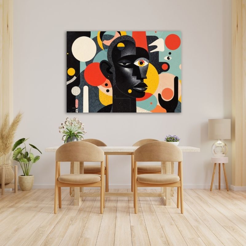 Abstract African Art Pre-Printed Canvas
