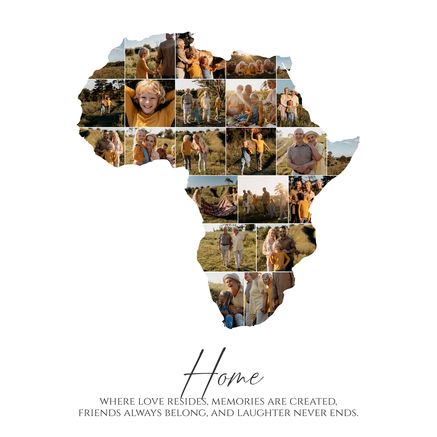 Africa Collage Canvas