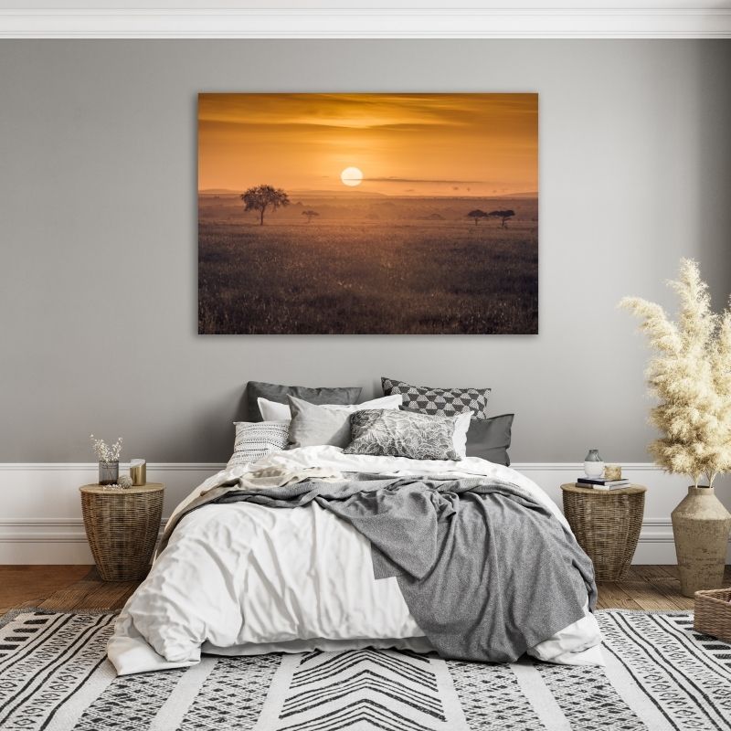African Sunrise Pre-Printed Canvas