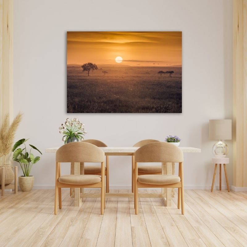 African Sunrise Pre-Printed Canvas