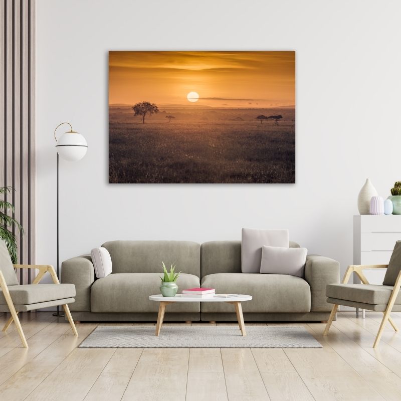 African Sunrise Pre-Printed Canvas