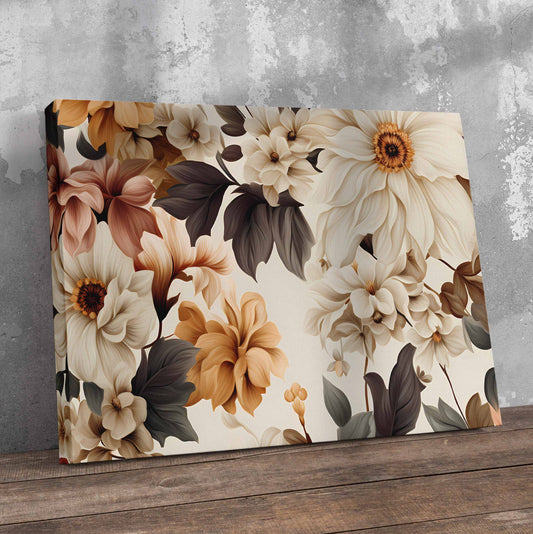 Autumn Flowers Pre-Printed Canvas
