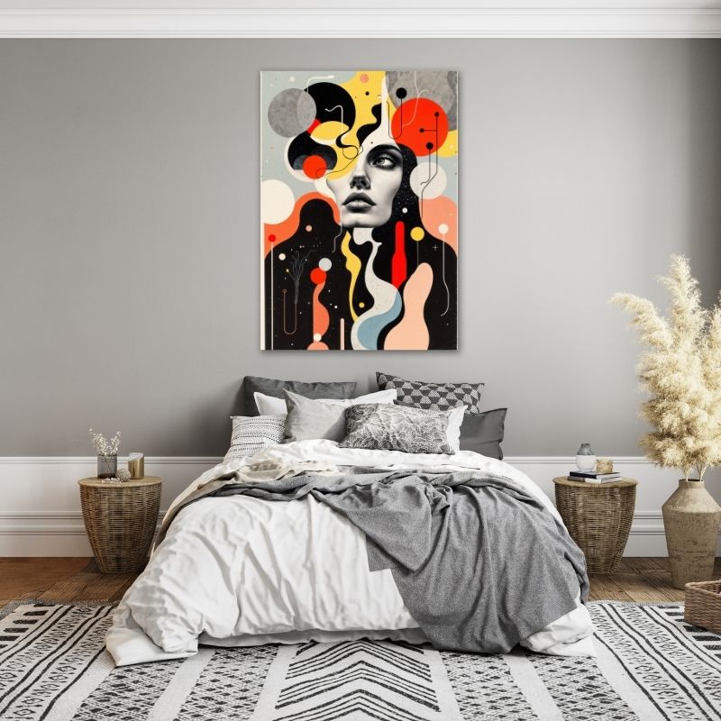 Beautiful Abstract Women Pre-Printed Canvas