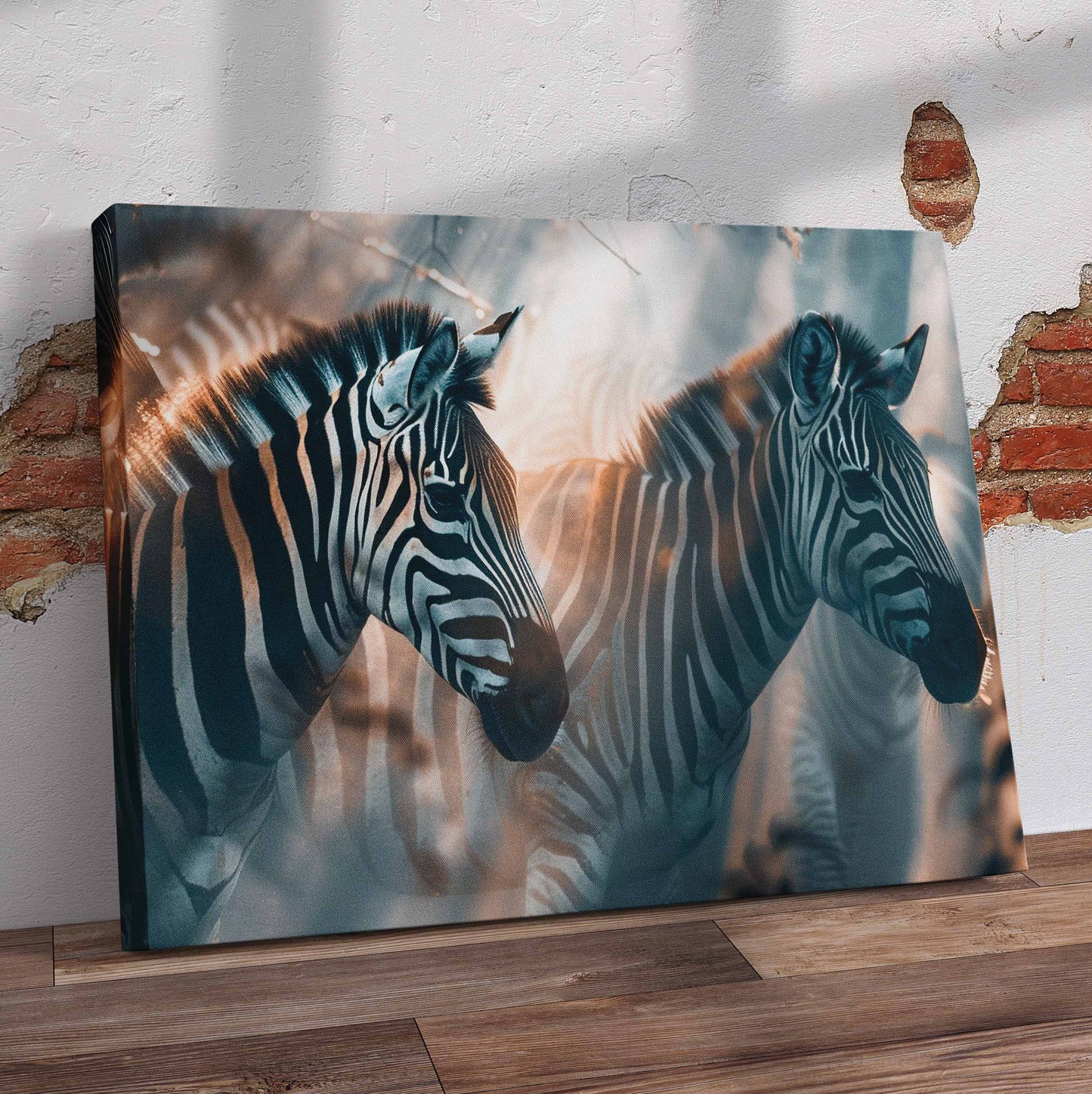 Beautiful Zebra Photograph Pre-Printed Canvas