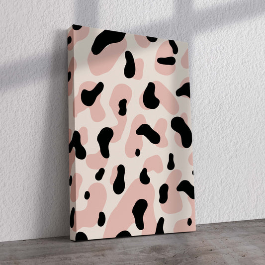 Beige And Pink Spots Pre-Printed Canvas