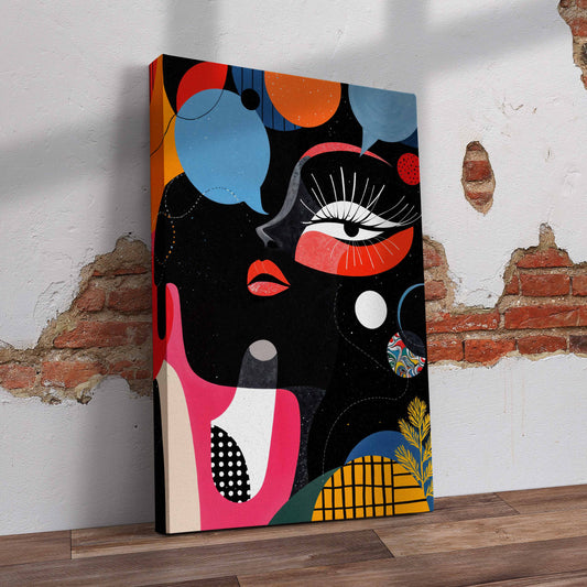 Big Eye Abstract Art Pre-Printed Canvas