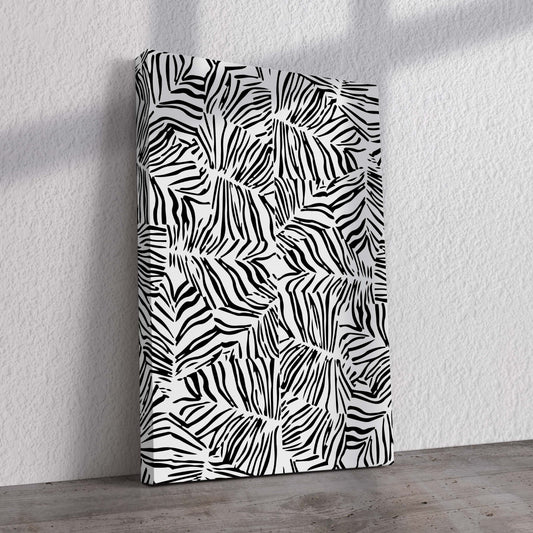 Black and White Stripes Pre-Printed Canvas