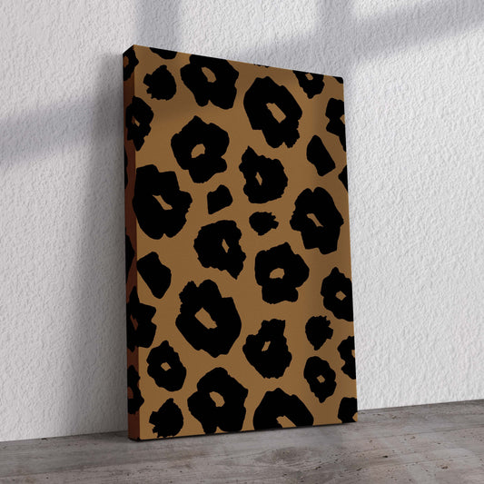 Brown Leopard Spots Pre-Printed Canvas