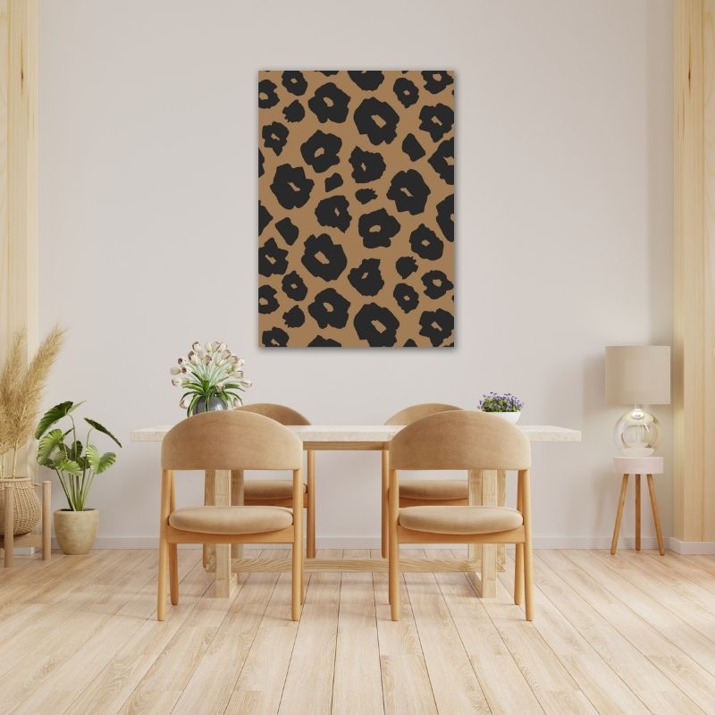 Brown Leopard Spots Pre-Printed Canvas