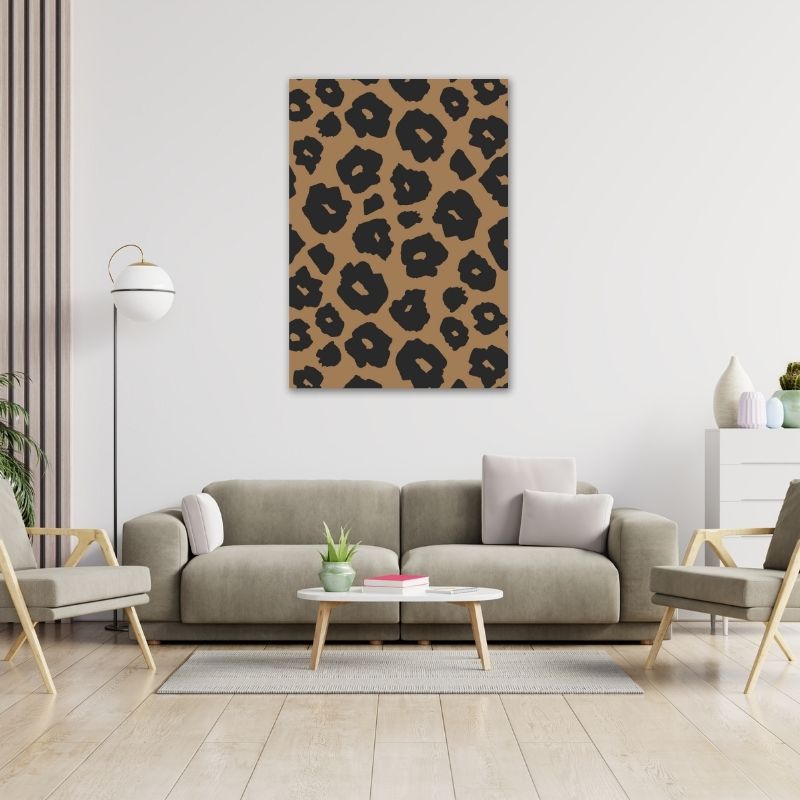 Brown Leopard Spots Pre-Printed Canvas