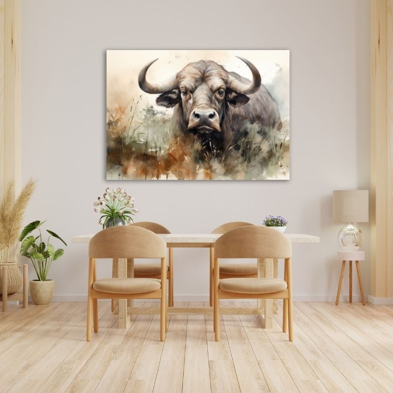 Buffalo Art Pre-Printed Canvas