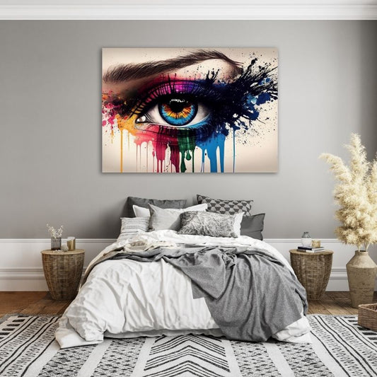 Colourful Eye Pre-Printed Canvas