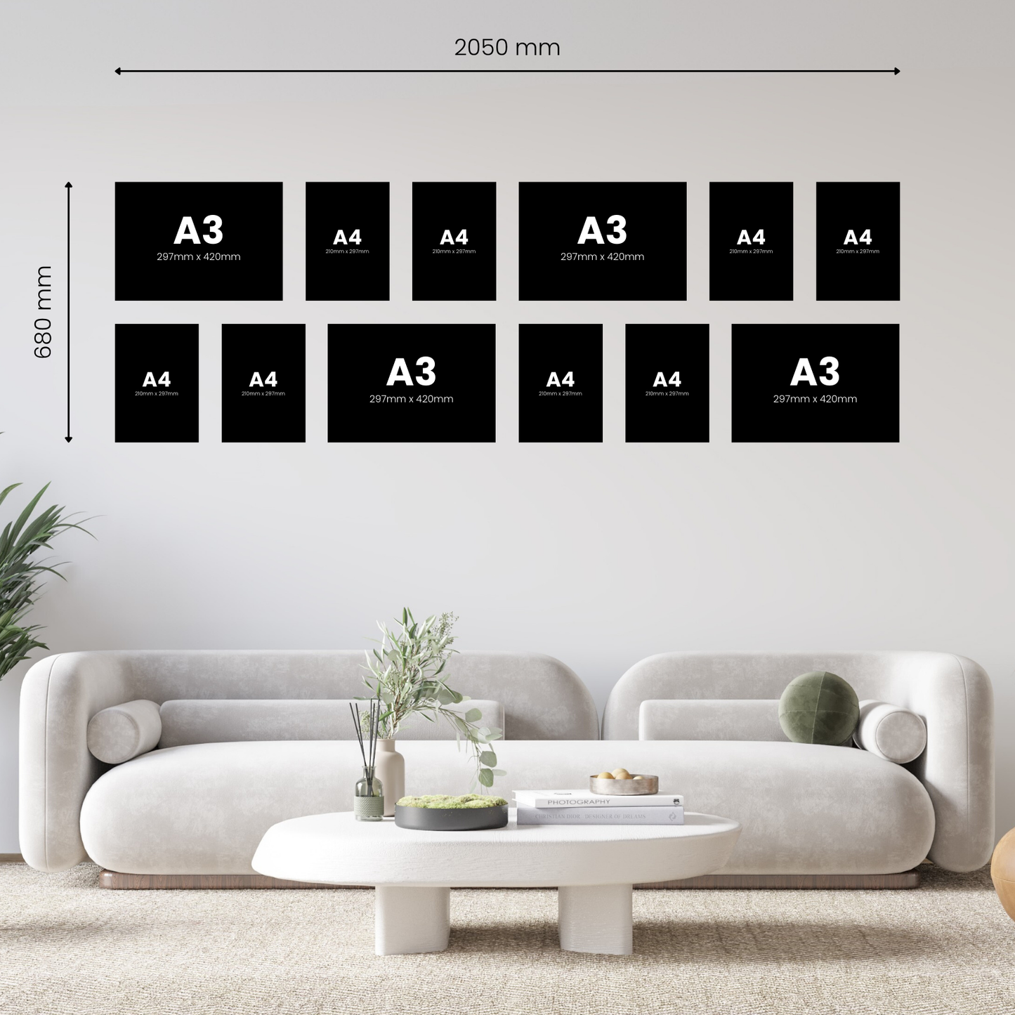 Double Large 6 Piece Canvas Combo