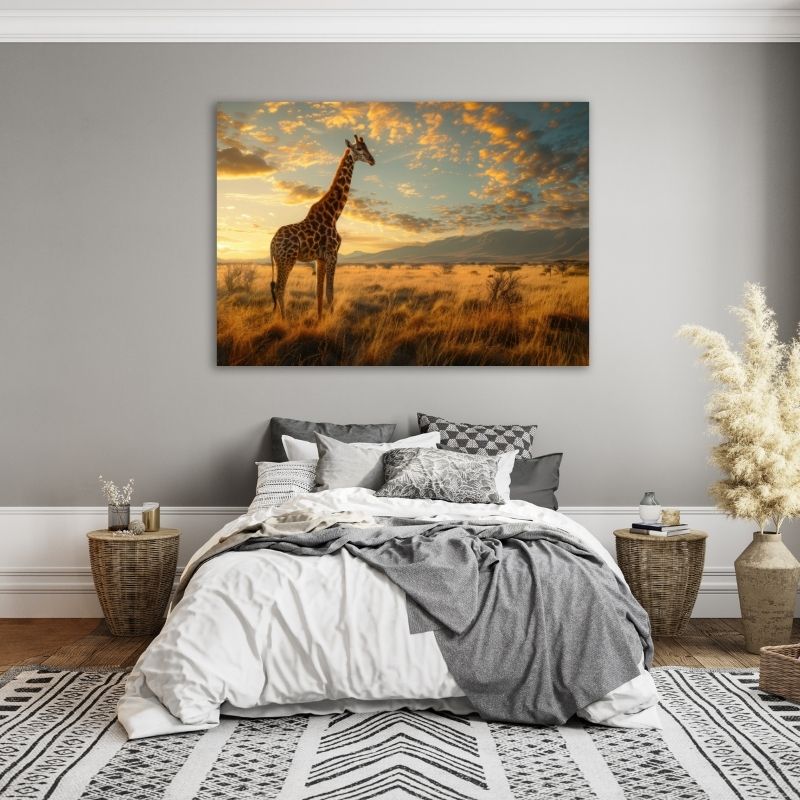 Giraffe in the Wild Pre-Printed Canvas