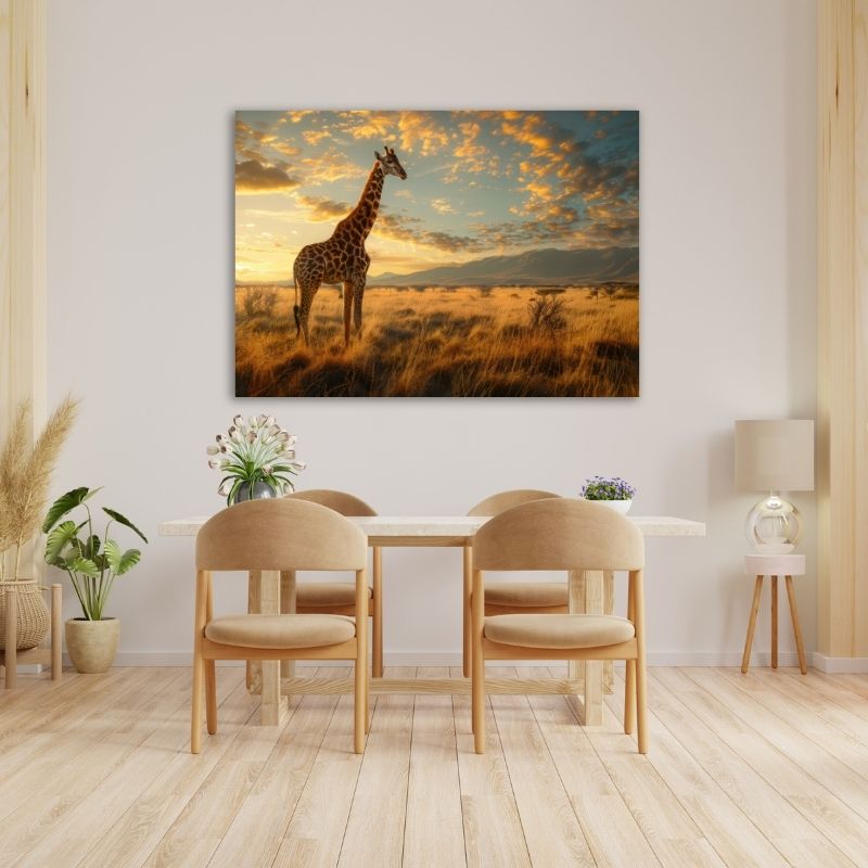 Giraffe in the Wild Pre-Printed Canvas