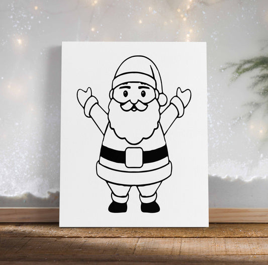 Happy Santa Canvas Paint Kit