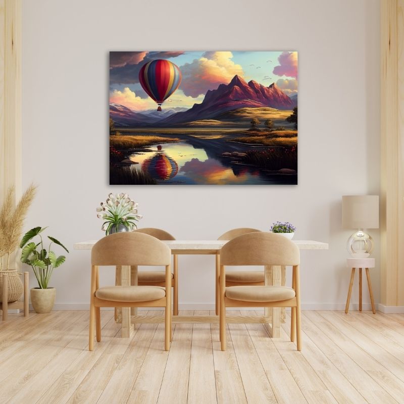 Hot Air Balloon Pre-Printed Canvas