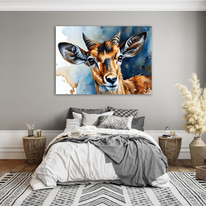 Impala Painting Pre-Printed Canvas