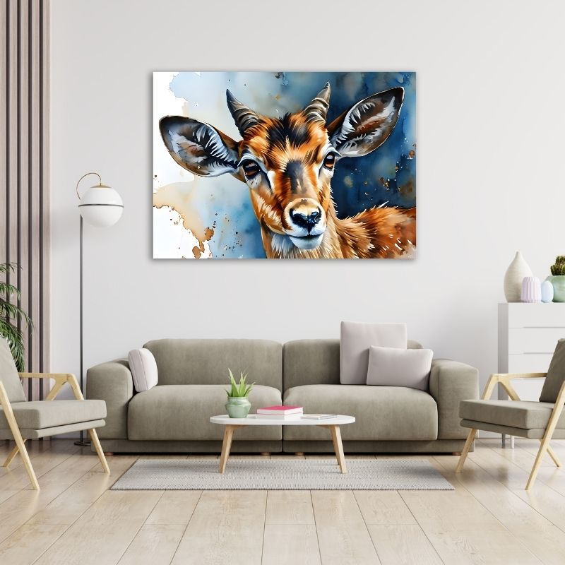 Impala Painting Pre-Printed Canvas