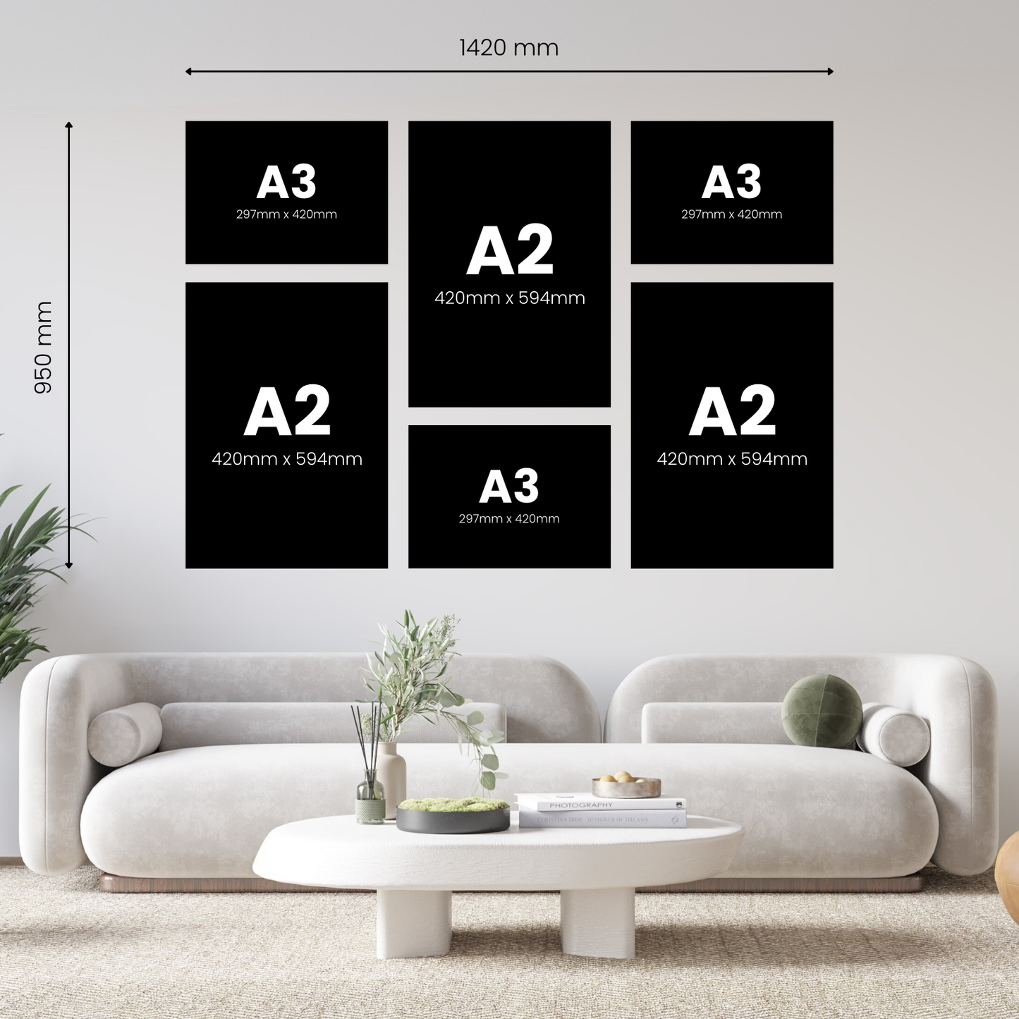 Large 6 Piece Puzzle Canvas Combo