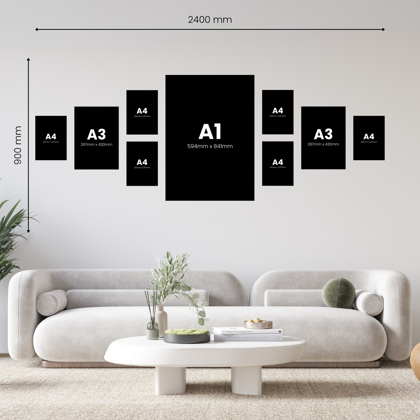 Large 9 Piece Wide Canvas Combo