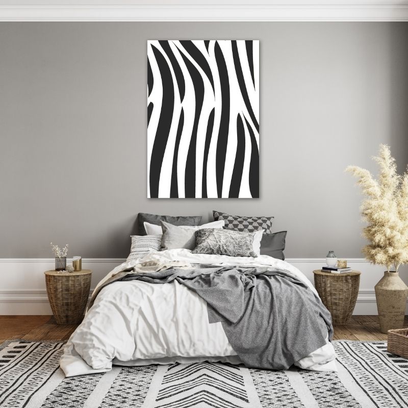 Large Zebra Stripes Pre-Printed Canvas