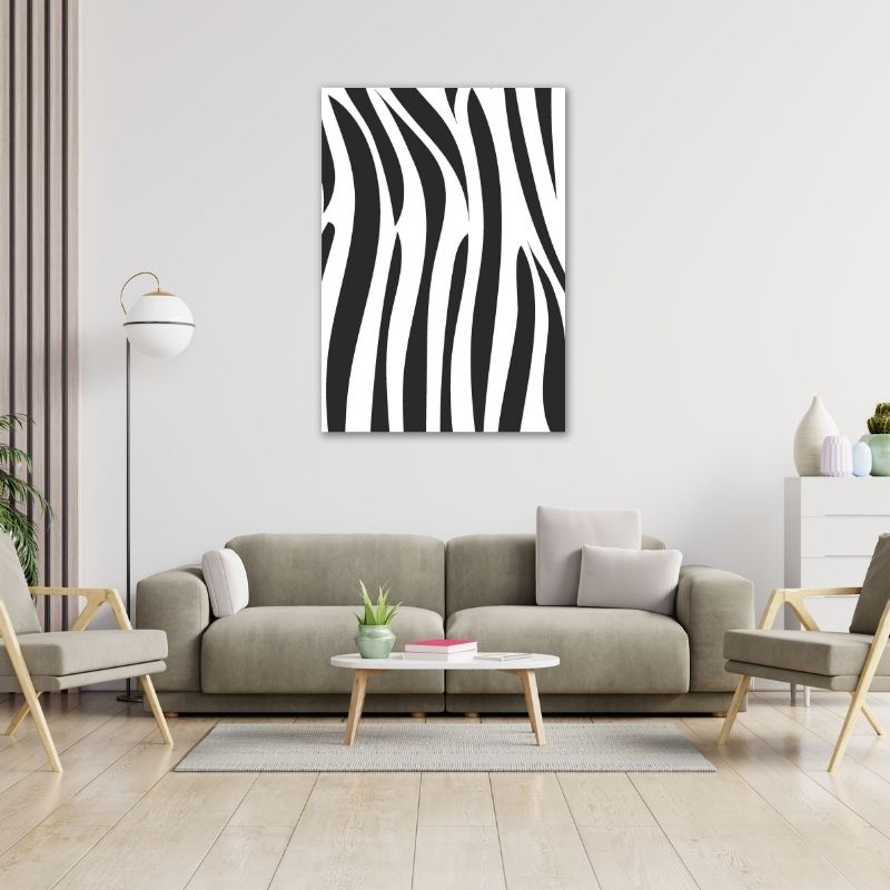 Large Zebra Stripes Pre-Printed Canvas