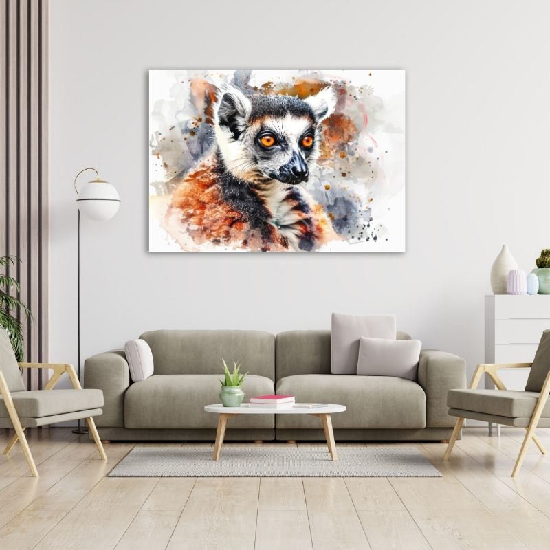 Lemur Art Pre-Printed Canvas