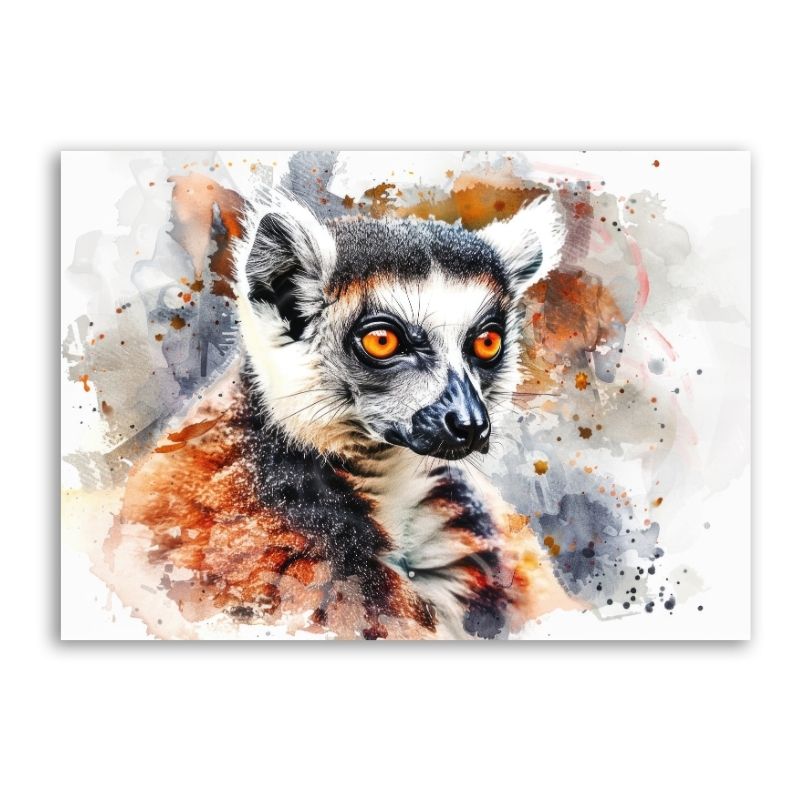Lemur Art Pre-Printed Canvas