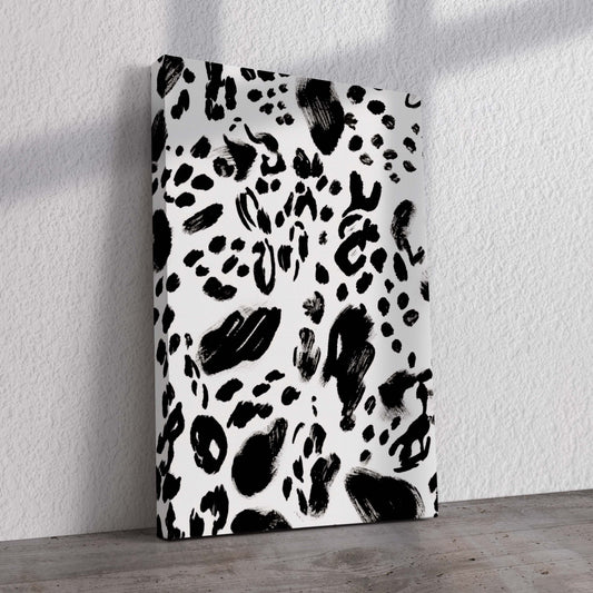 Painted Leopard Print Pre-Printed Canvas