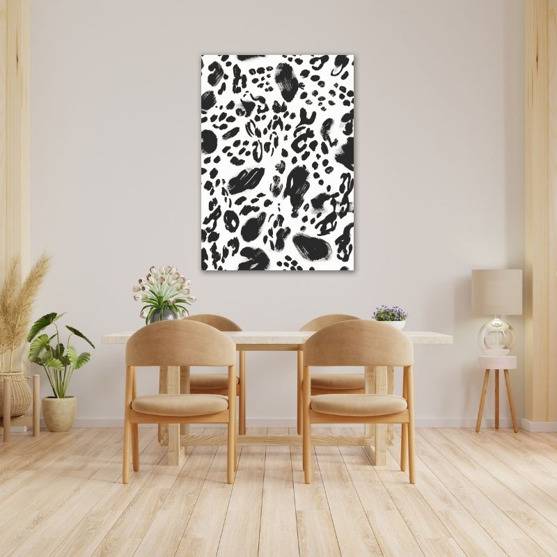 Painted Leopard Print Pre-Printed Canvas