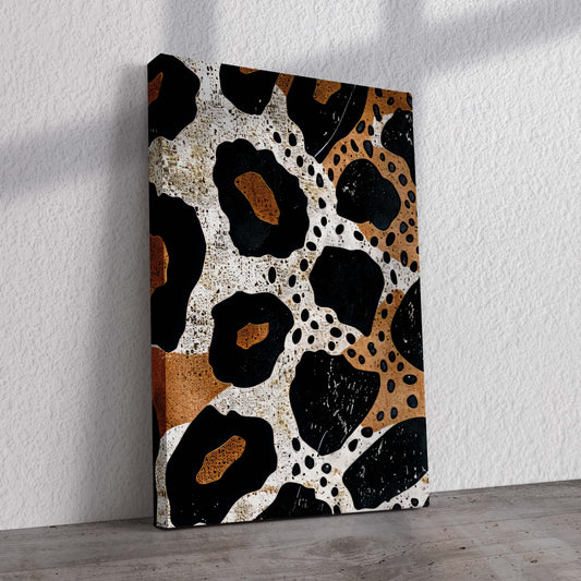 Leopard Print with Gold Pre-Printed Canvas