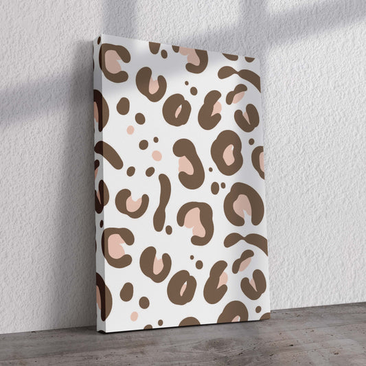 Leopard Print with Light Pink Pre-Printed Canvas