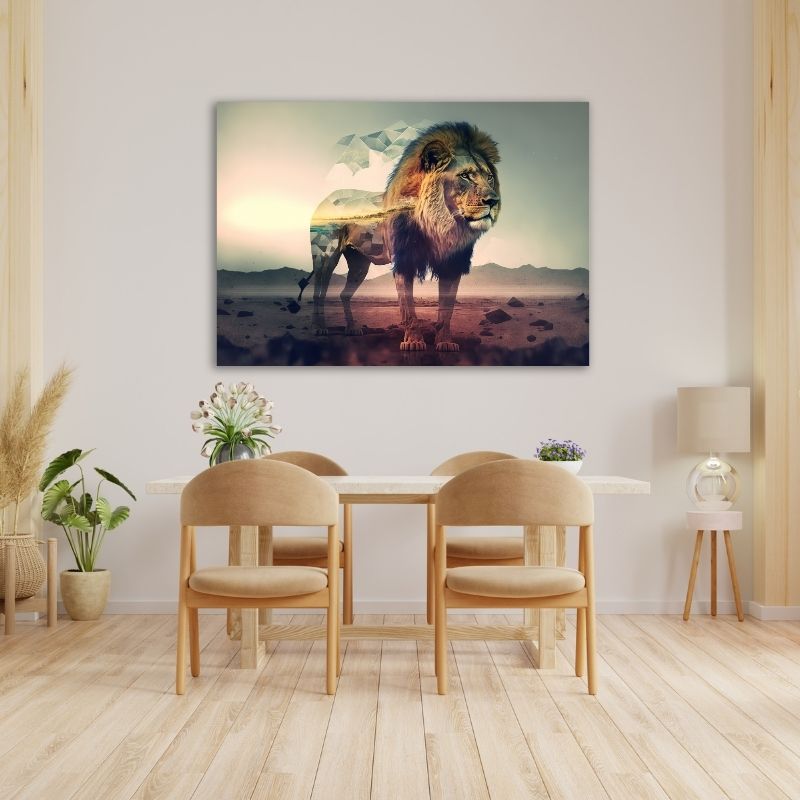 Lion Art Pre-Printed Canvas