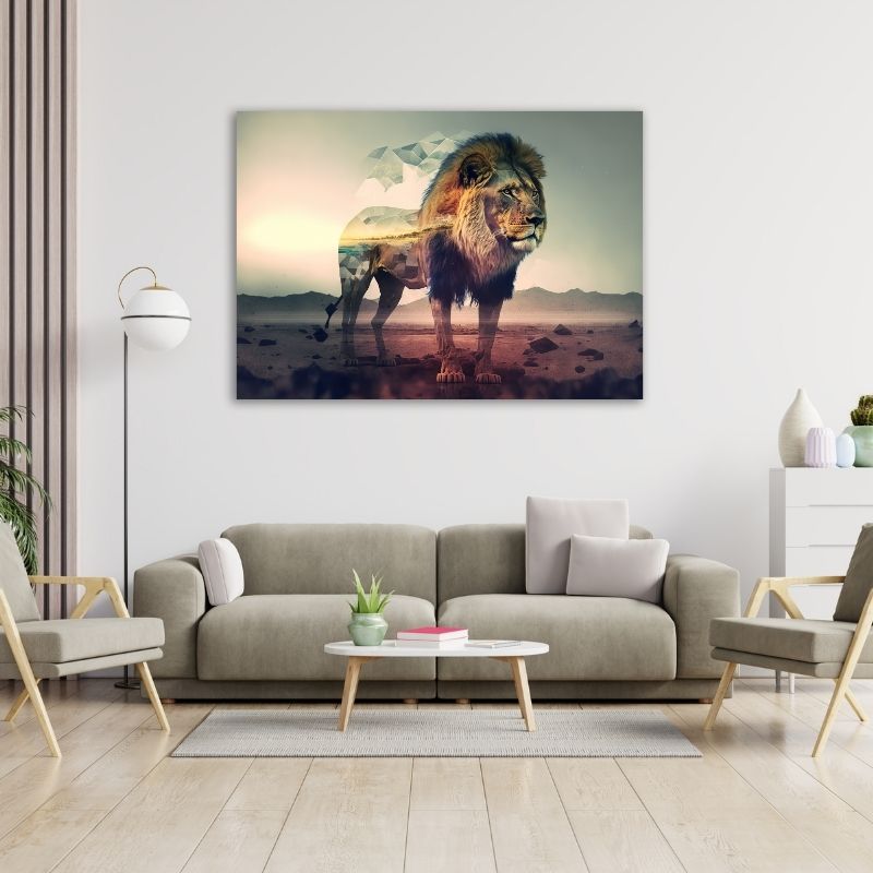 Lion Art Pre-Printed Canvas