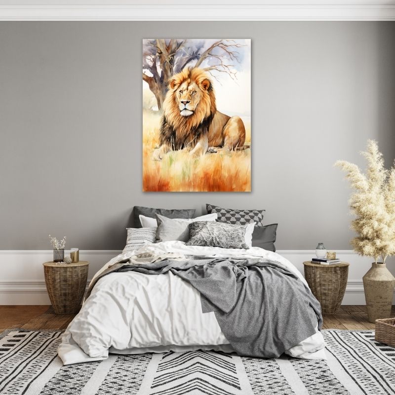 Lion Painting Pre-Printed Canvas