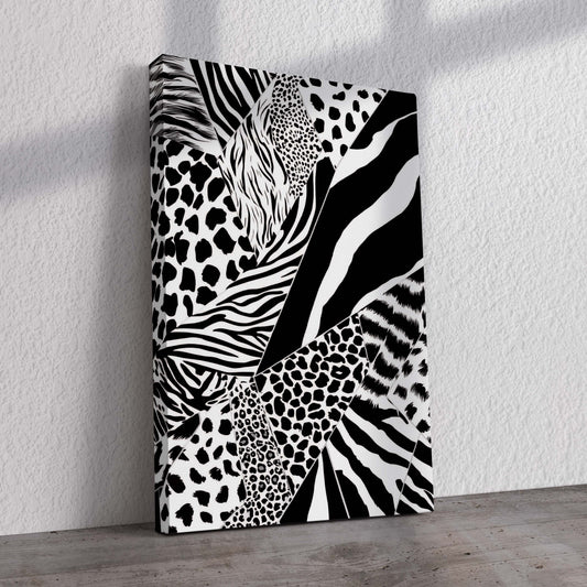 Mixed Animal Pattern Pre-Printed Canvas