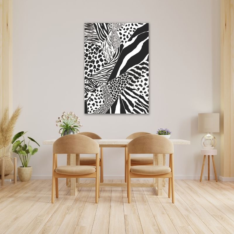 Mixed Animal Pattern Pre-Printed Canvas