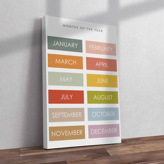 Months of the year Canvas